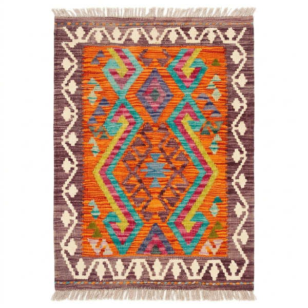 Handmade Afghan Chobi Kilim Rug 88 CM x 64 CM SS # 44