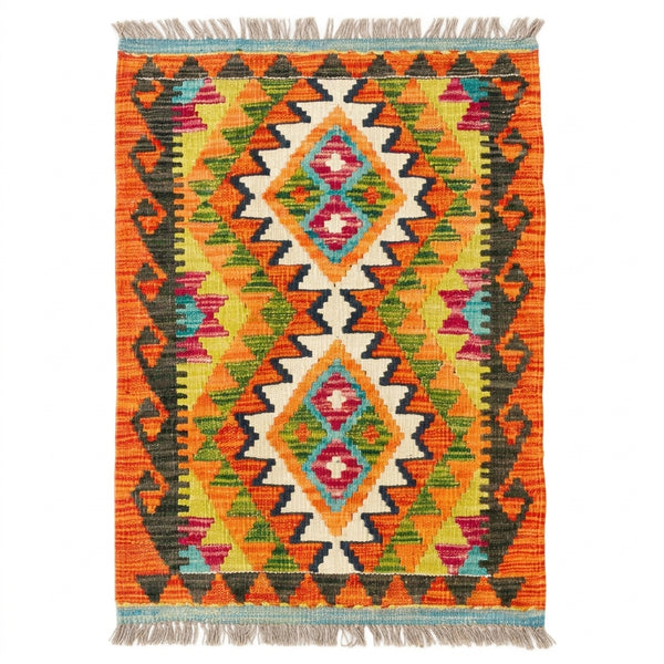 Handmade Afghan Chobi Kilim Rug 88 CM x 61 CM  SS # 45
