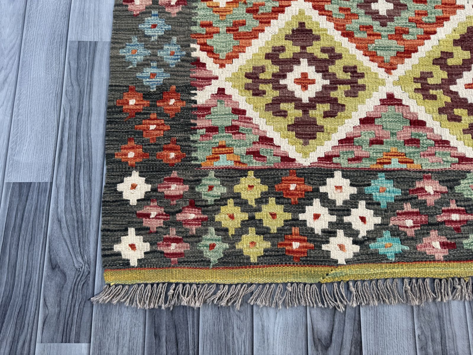 Handmade Afghan Chobi Kilim Rug  206 CM x 153 CM  SK #1398