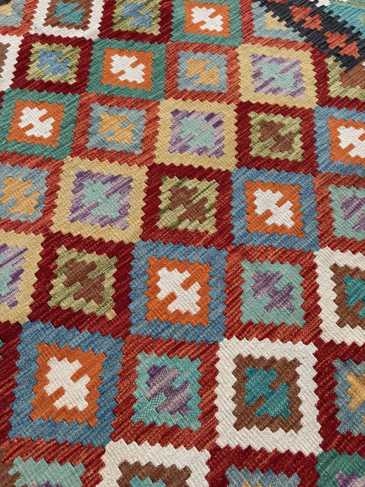 Handmade Afghan Chobi Kilim Rug  200 CM x 152 CM  SK #1397