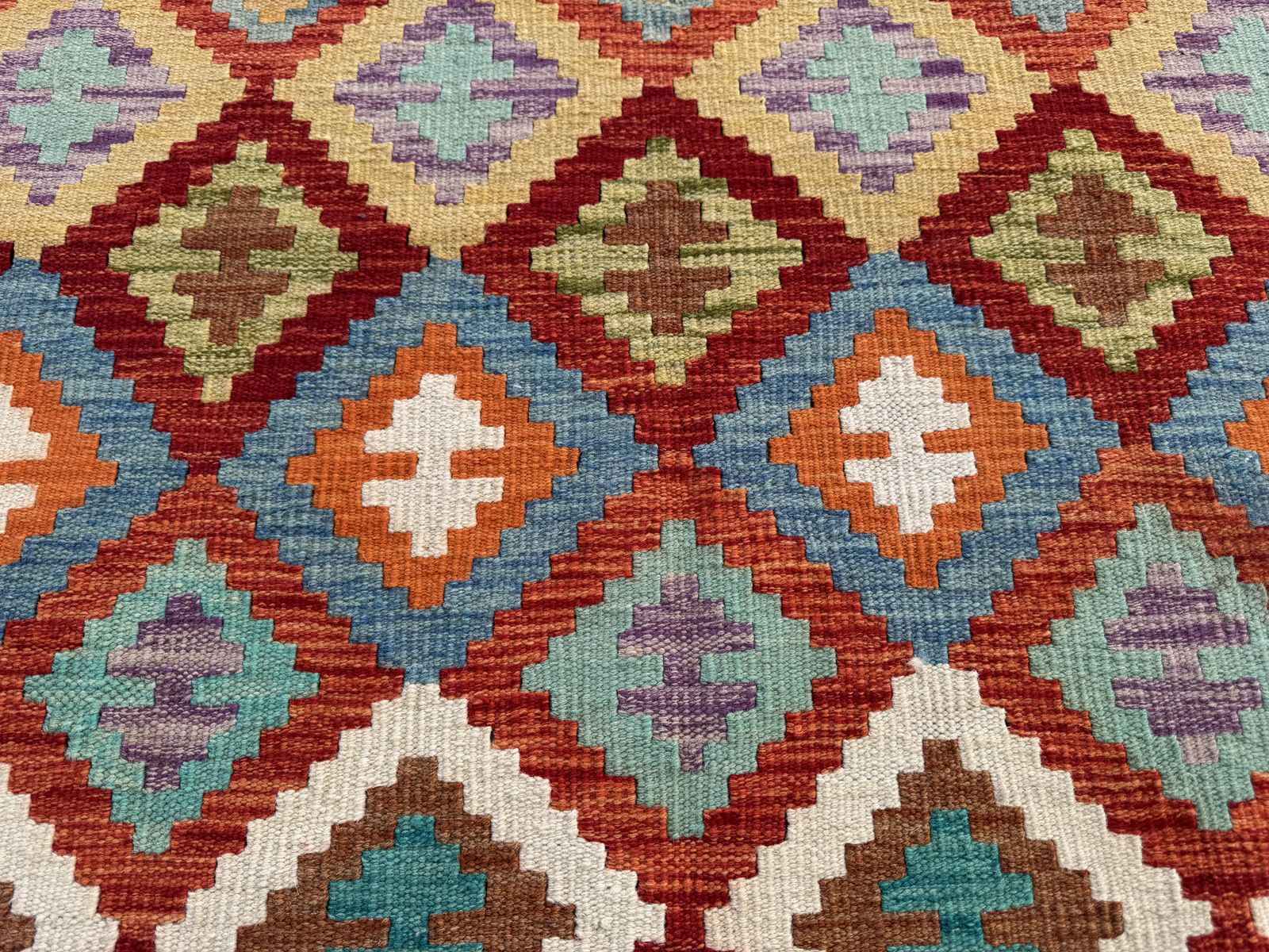 Handmade Afghan Chobi Kilim Rug  200 CM x 152 CM  SK #1397