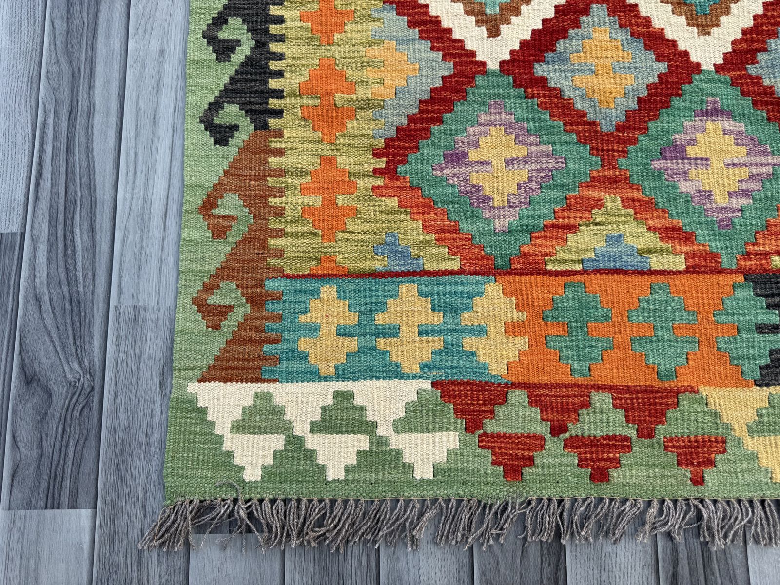 Handmade Afghan Chobi Kilim Rug  200 CM x 152 CM  SK #1397