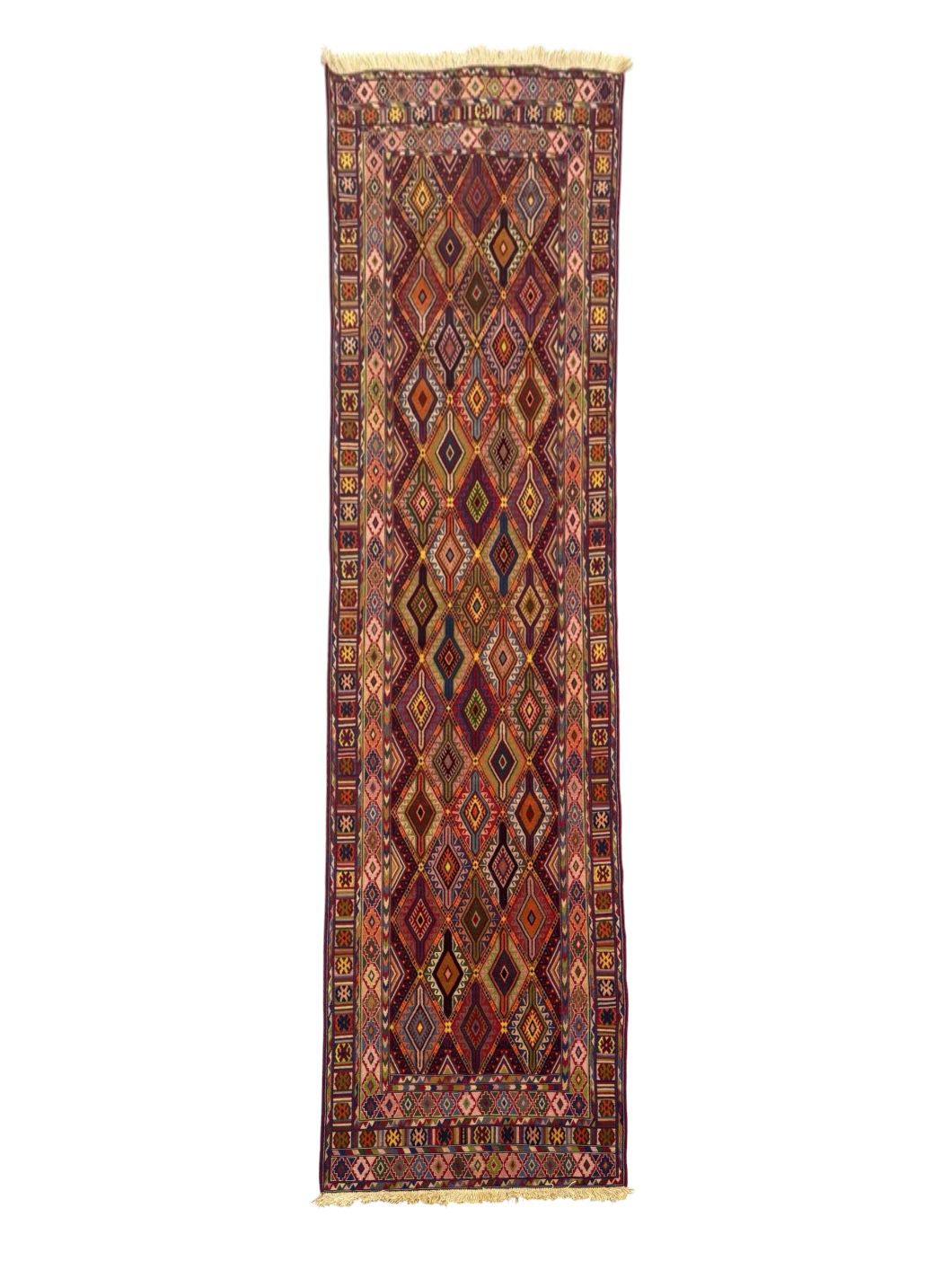 Handmade Fine Quality Meshwani Runner Rug   288 cm x 80 cm SK1384