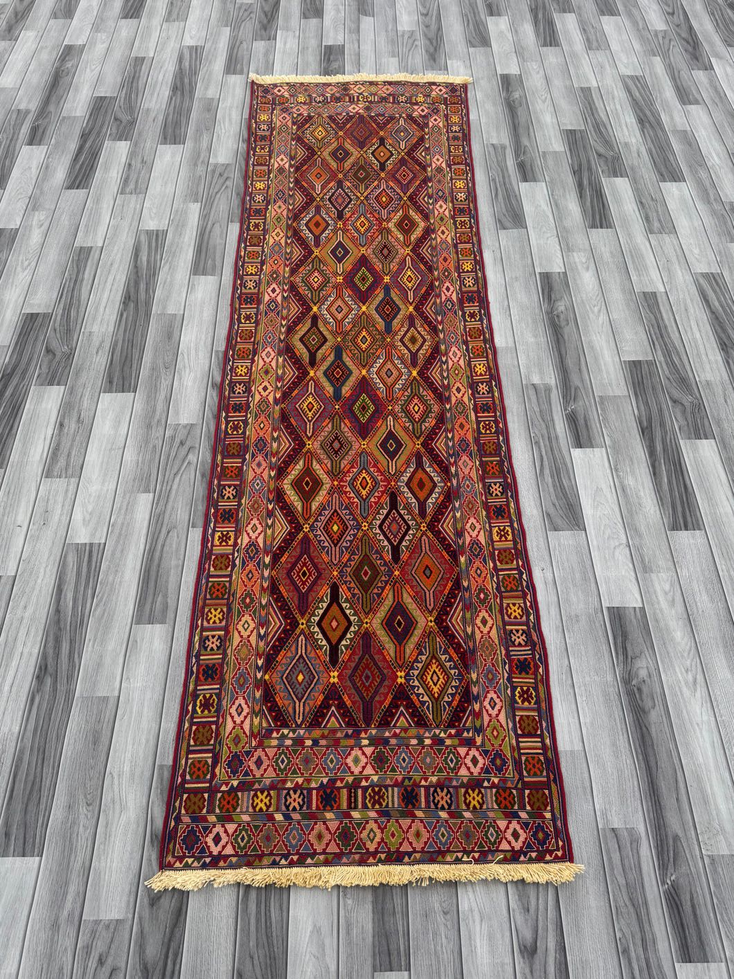 Handmade Fine Quality Meshwani Runner Rug   288 cm x 80 cm SK1384