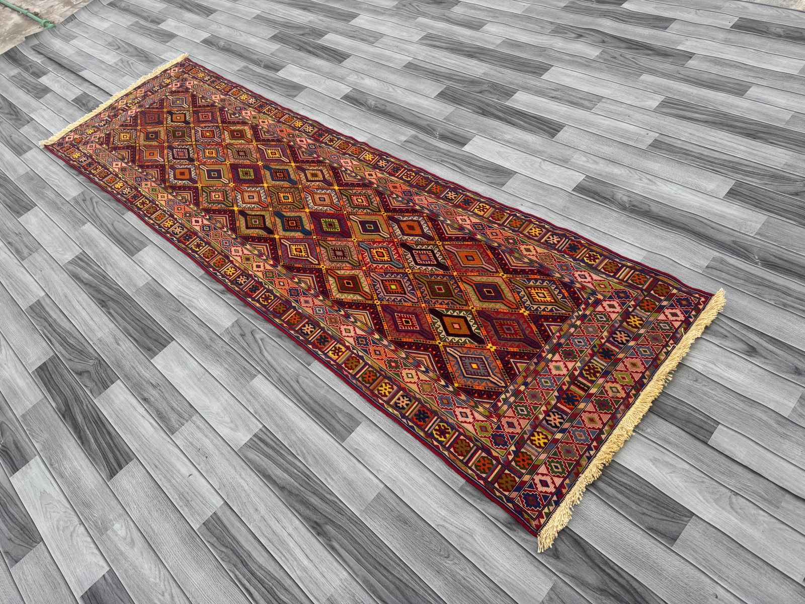 Handmade Fine Quality Meshwani Runner Rug   288 cm x 80 cm SK1384