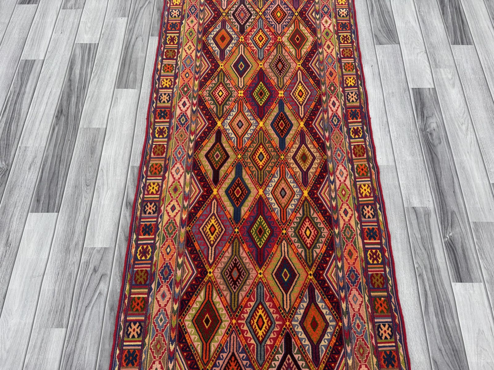 Handmade Fine Quality Meshwani Runner Rug   288 cm x 80 cm SK1384