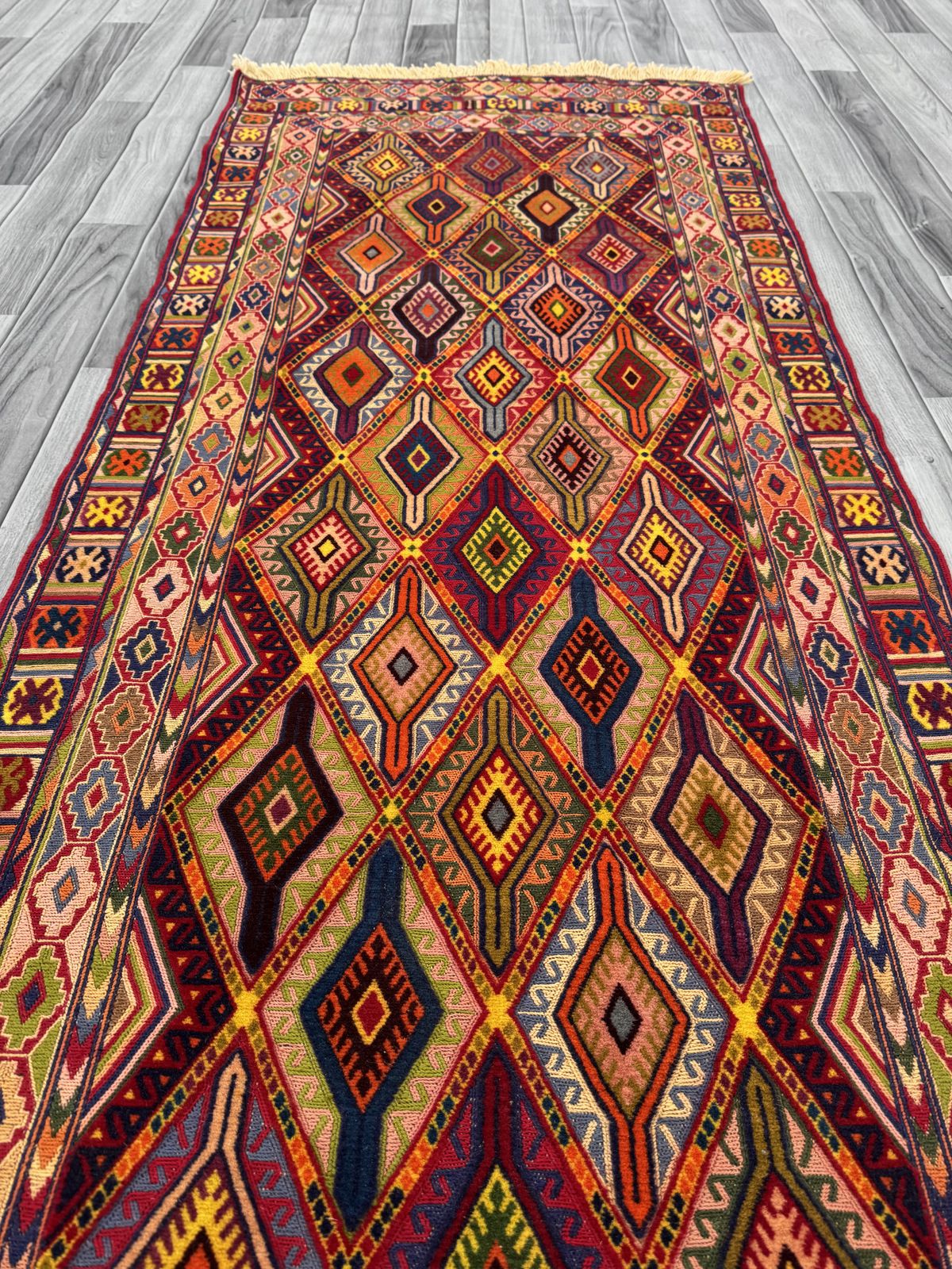 Handmade Fine Quality Meshwani Runner Rug   288 cm x 80 cm SK1384