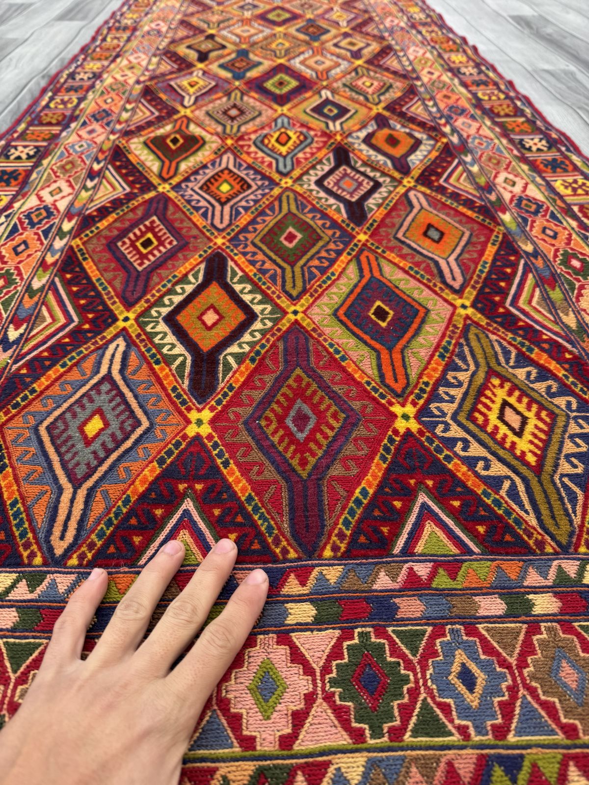 Handmade Fine Quality Meshwani Runner Rug   288 cm x 80 cm SK1384