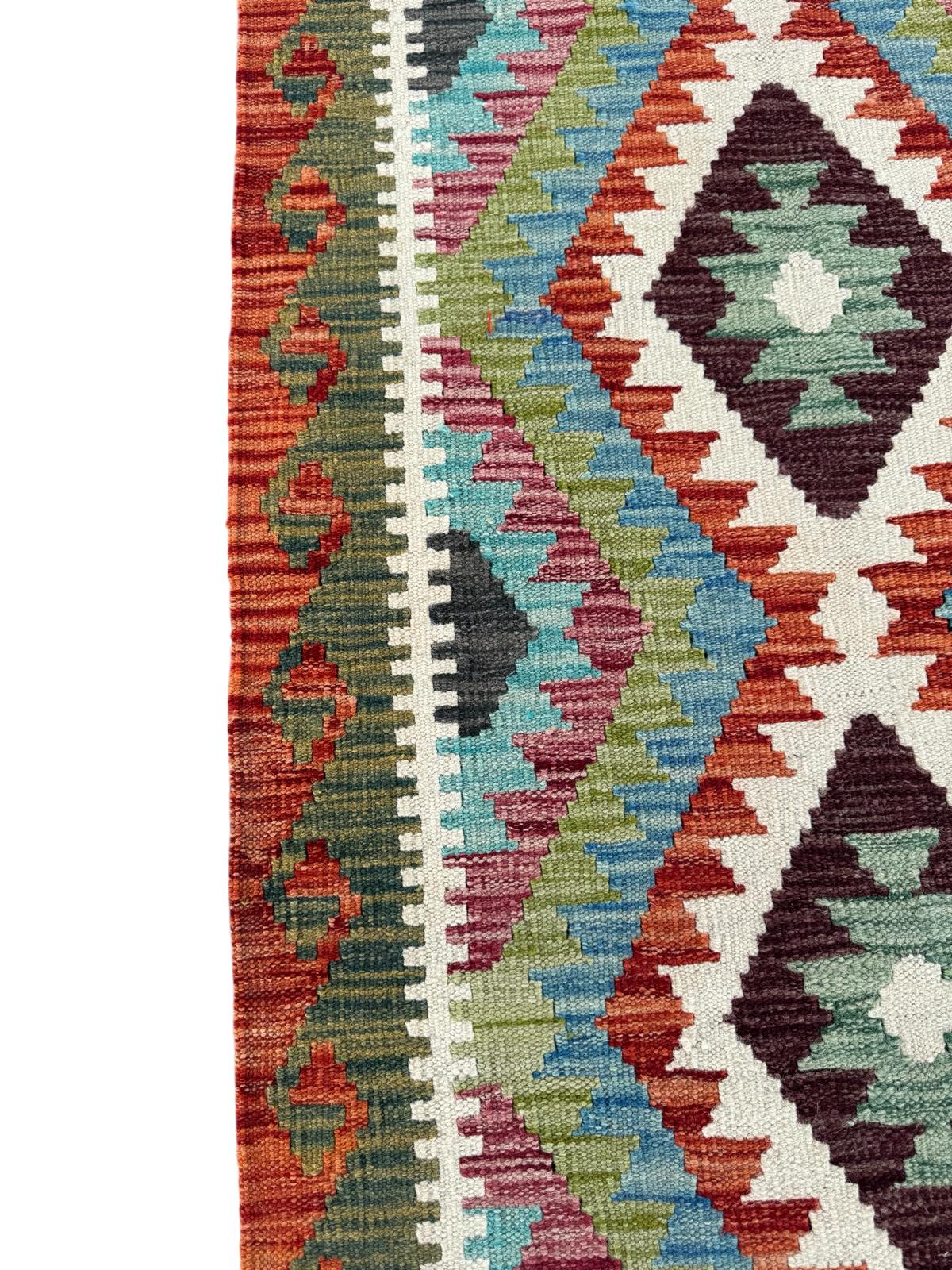 Handmade Afghan Chobi Kilim Runner Rug 296 CM x 83 CM  SK # 1422