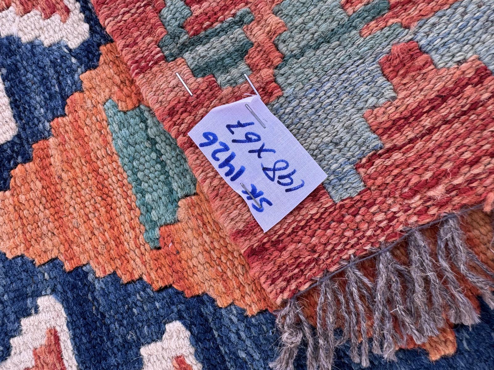 Handmade Afghan Chobi Kilim Runner Rug 198 CM x 67 CM SK # 1426