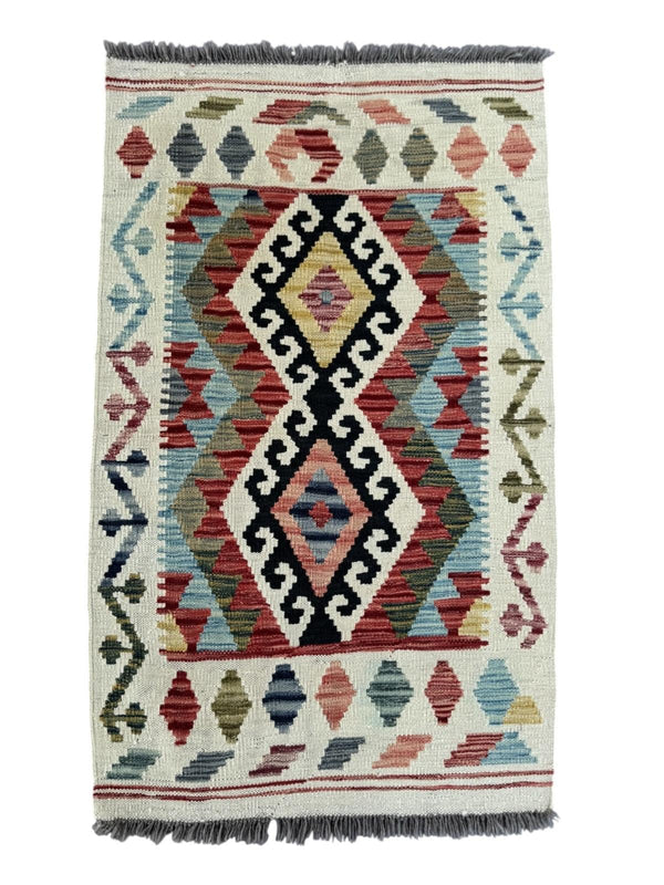 Handmade Afghan Chobi Kilim Runner Rug 132 CM x 83 CM SK # 1428