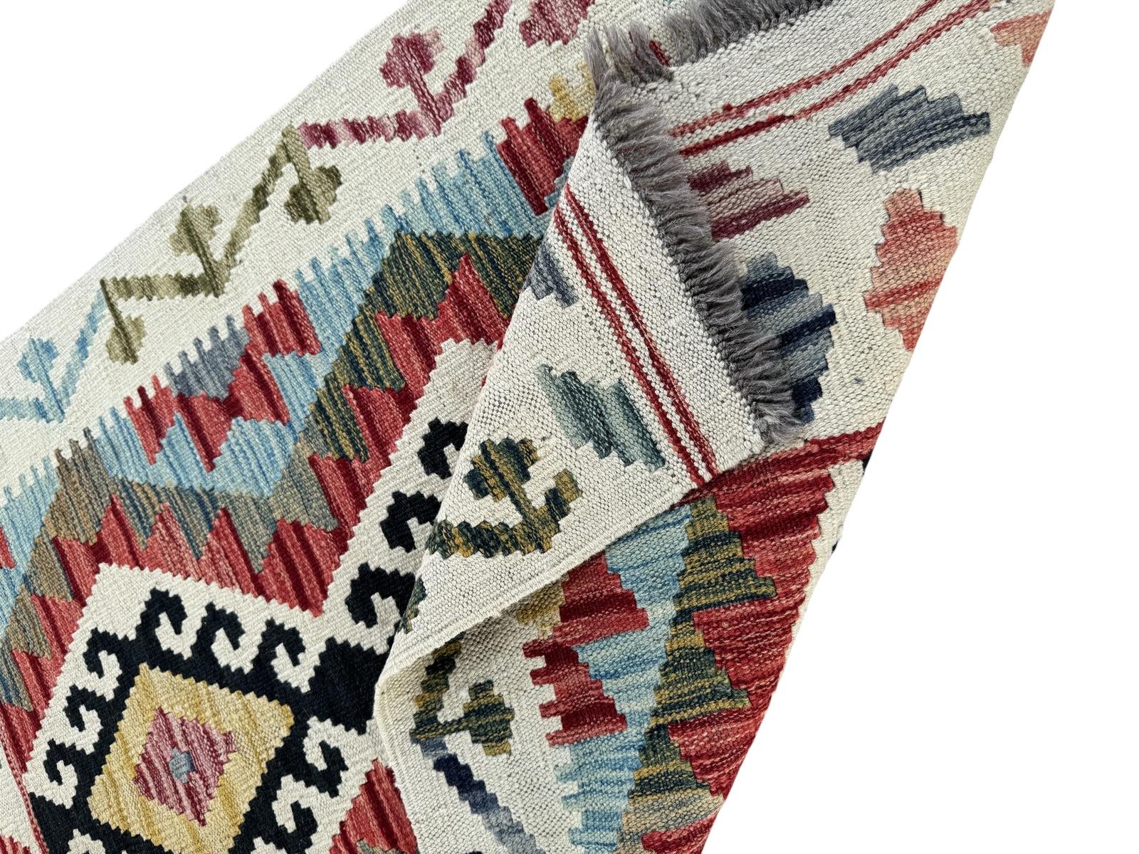Handmade Afghan Chobi Kilim Runner Rug 132 CM x 83 CM SK # 1428