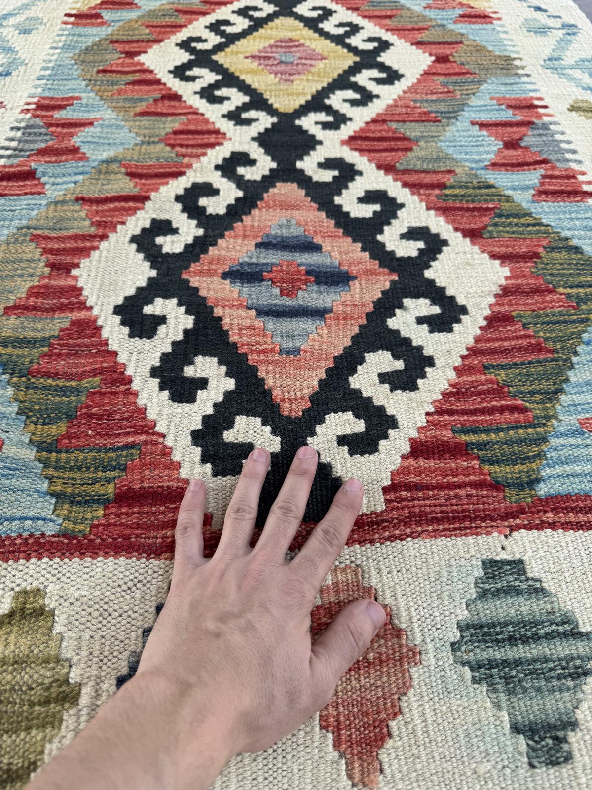 Handmade Afghan Chobi Kilim Runner Rug 132 CM x 83 CM SK # 1428