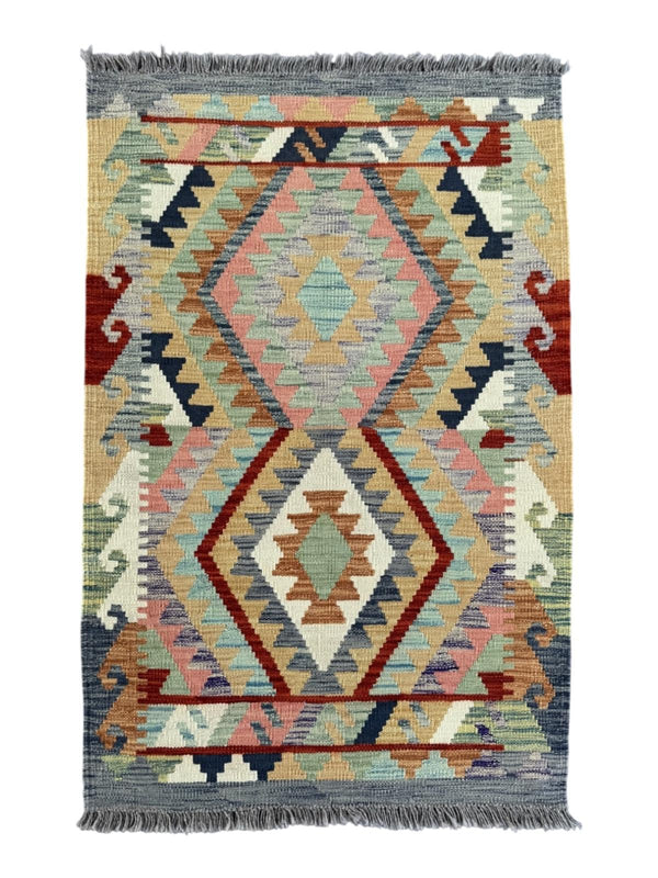 Handmade Afghan Chobi Kilim Runner Rug 120 CM x 84 CM SK#1429