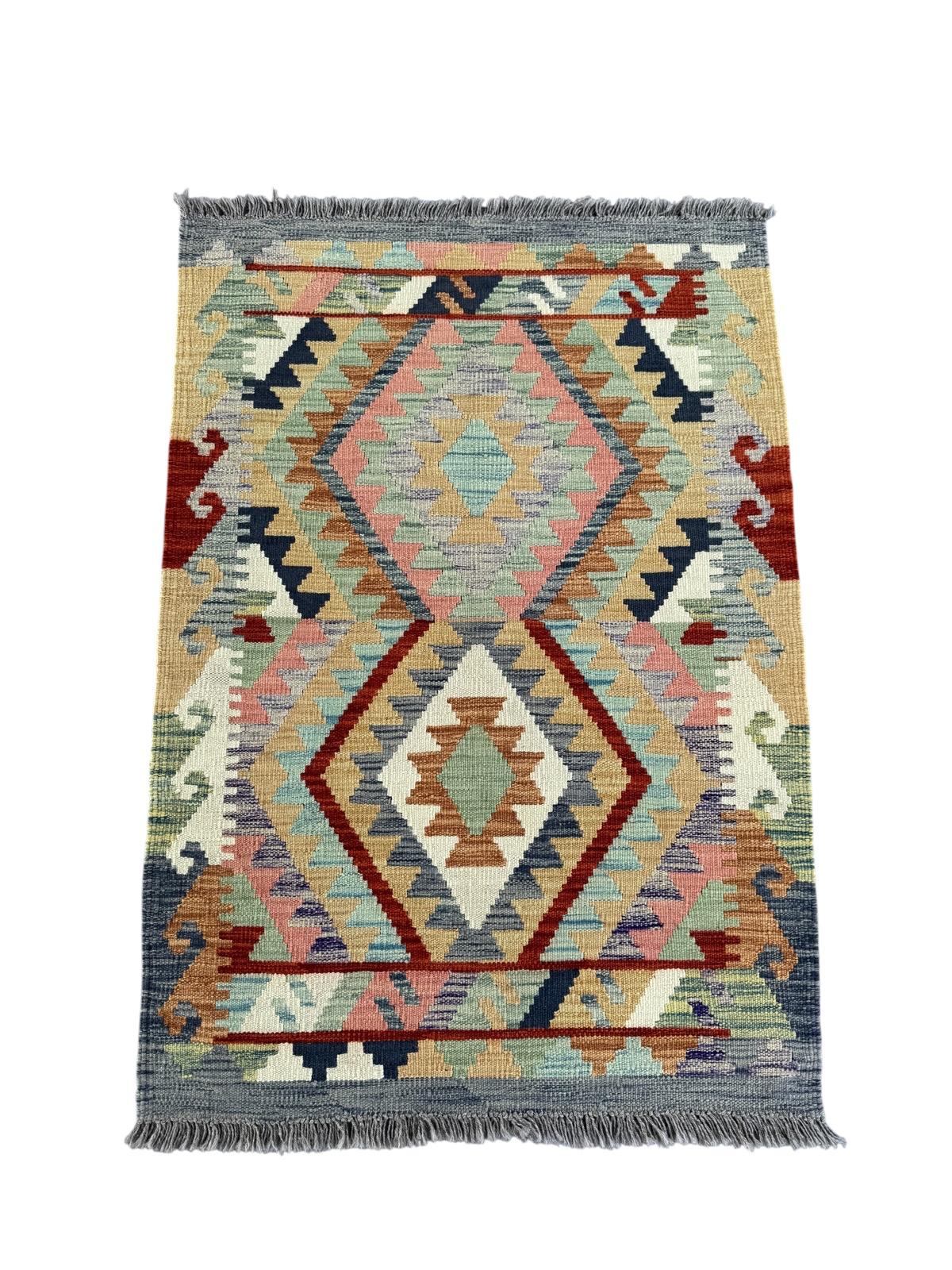Handmade Afghan Chobi Kilim Runner Rug 120 CM x 84 CM SK#1429