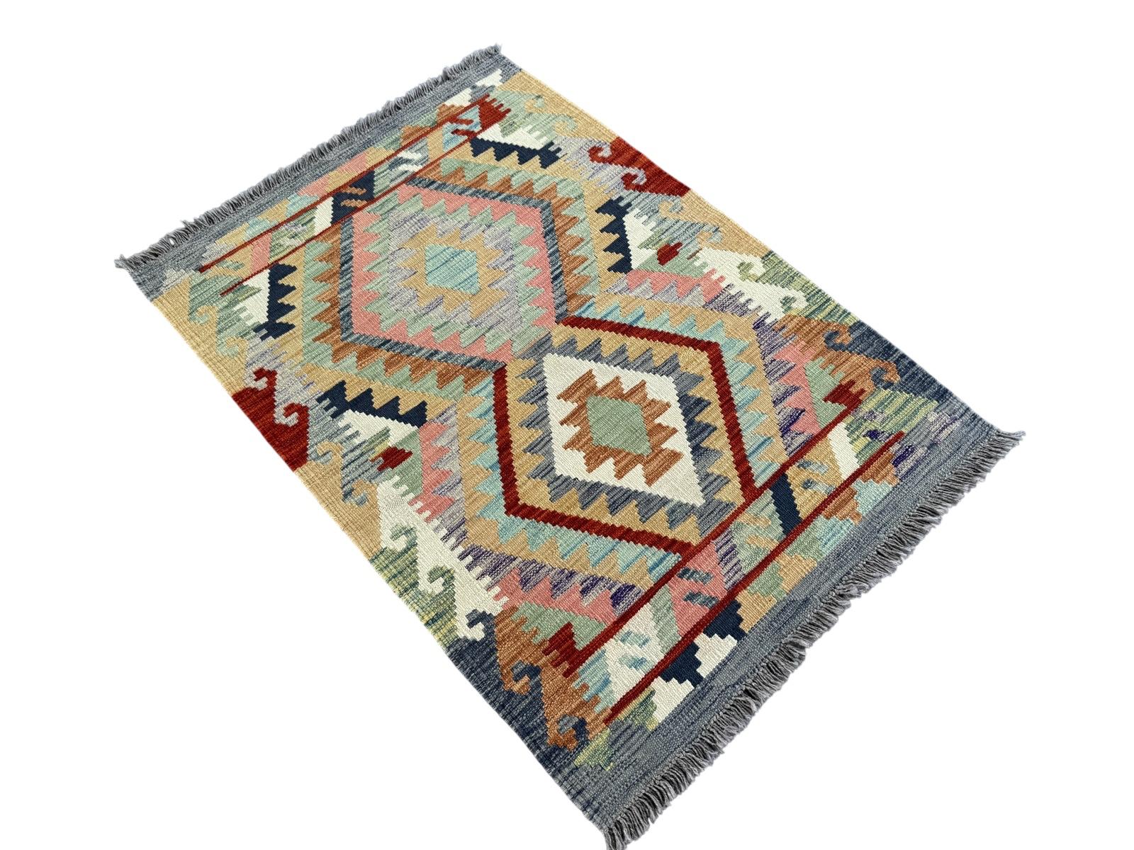 Handmade Afghan Chobi Kilim Runner Rug 120 CM x 84 CM SK#1429