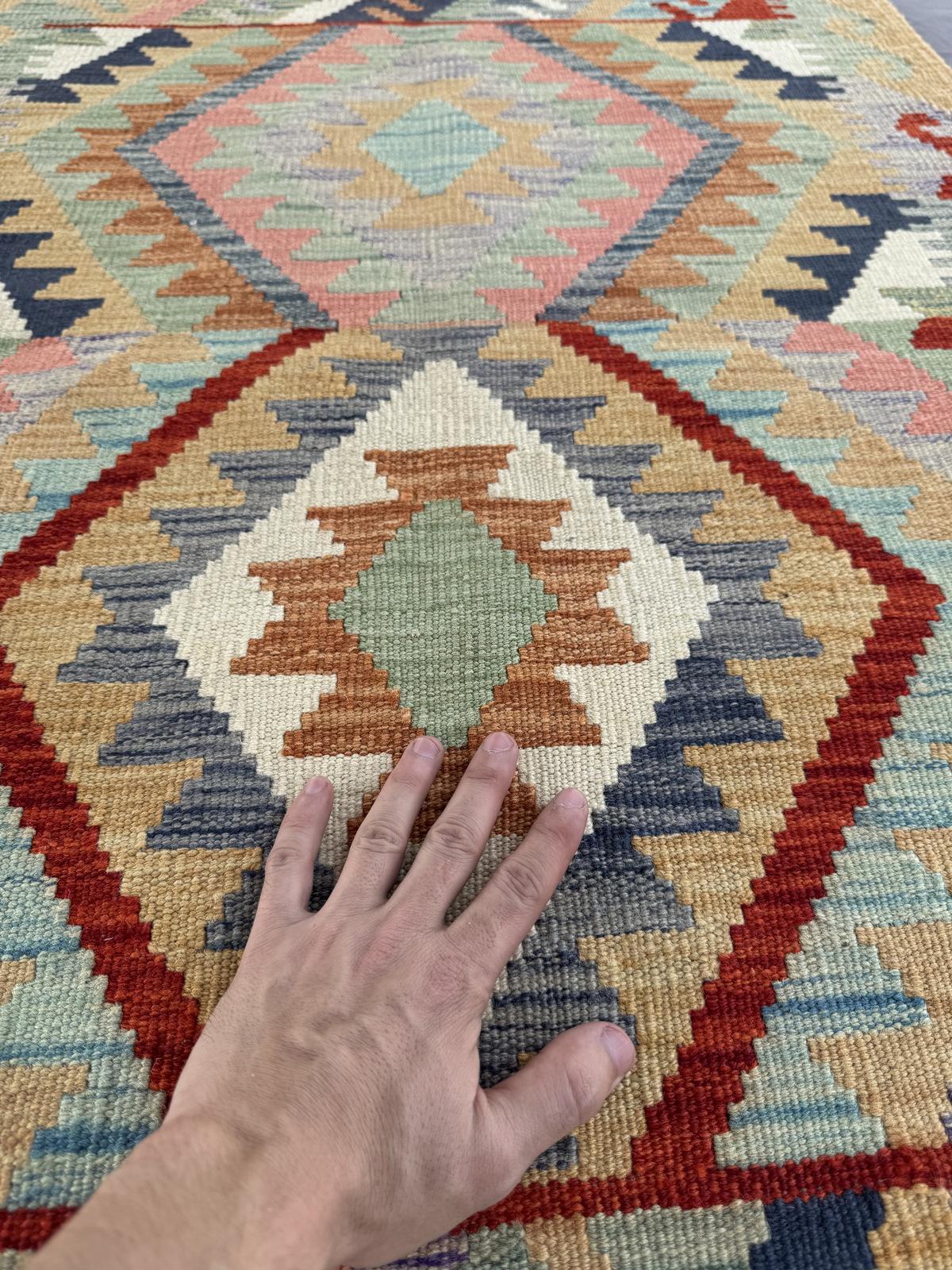 Handmade Afghan Chobi Kilim Runner Rug 120 CM x 84 CM SK#1429