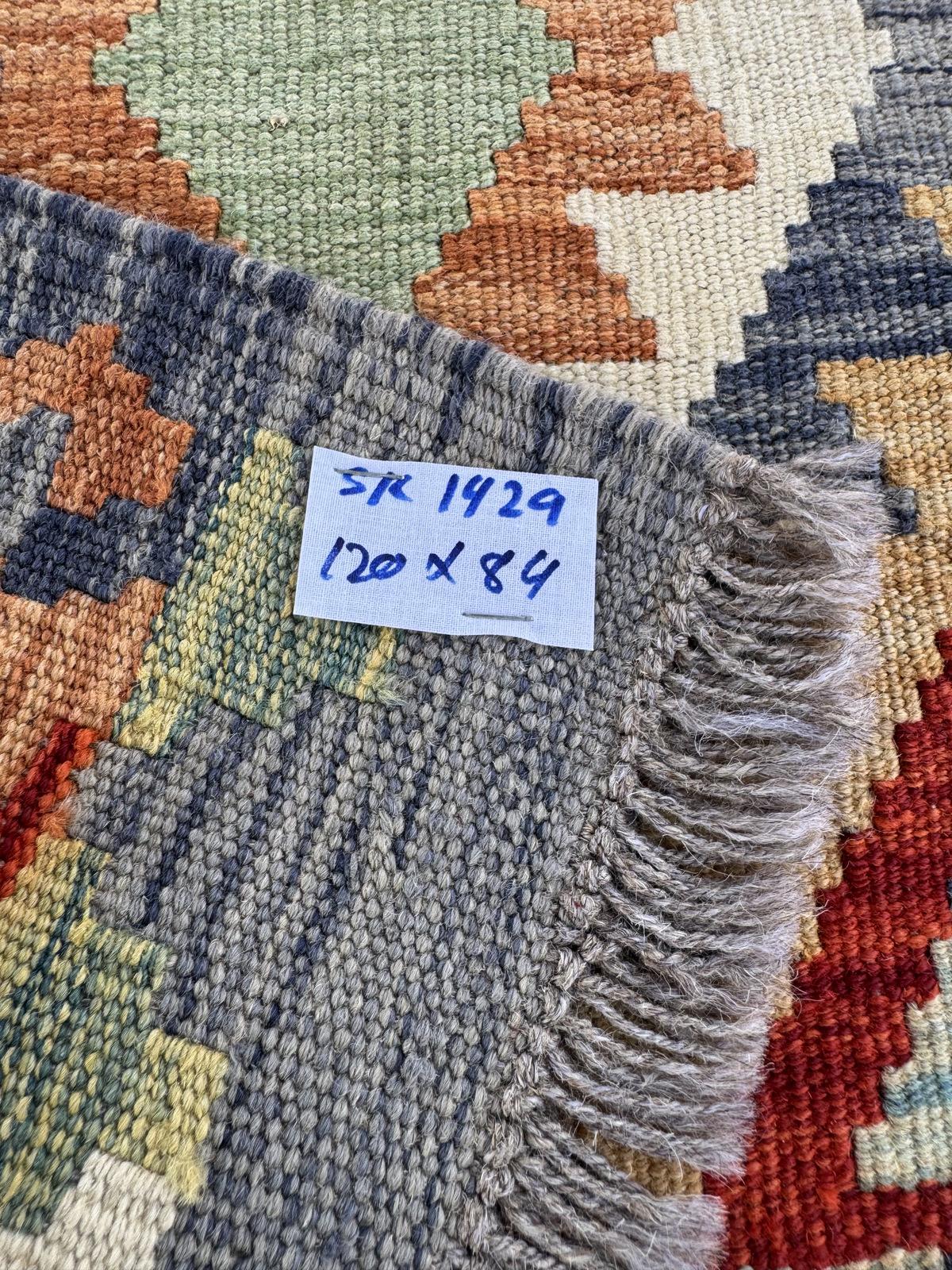Handmade Afghan Chobi Kilim Runner Rug 120 CM x 84 CM SK#1429