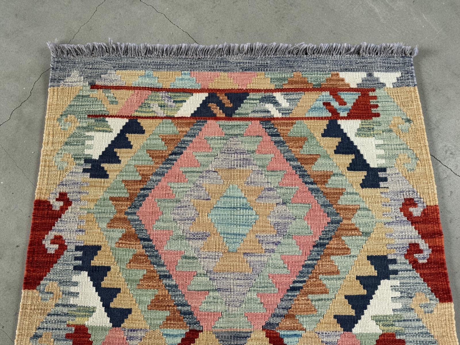 Handmade Afghan Chobi Kilim Runner Rug 120 CM x 84 CM SK#1429