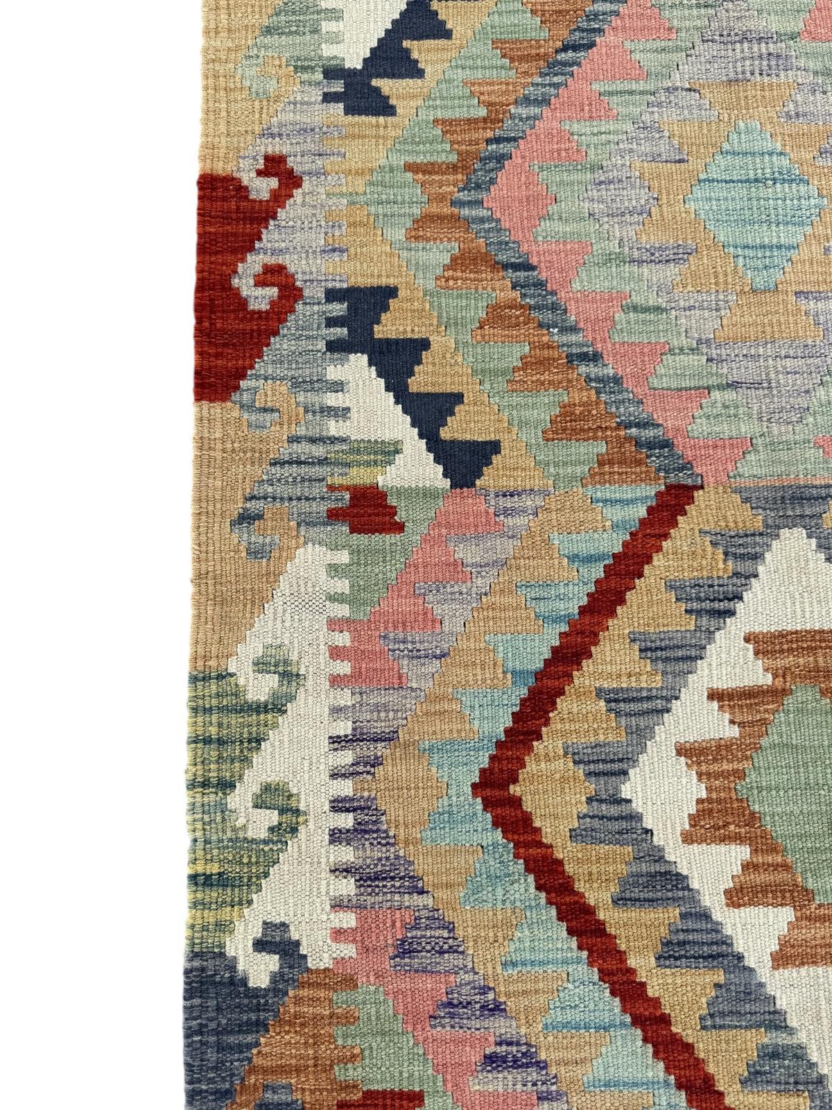 Handmade Afghan Chobi Kilim Runner Rug 120 CM x 84 CM SK#1429