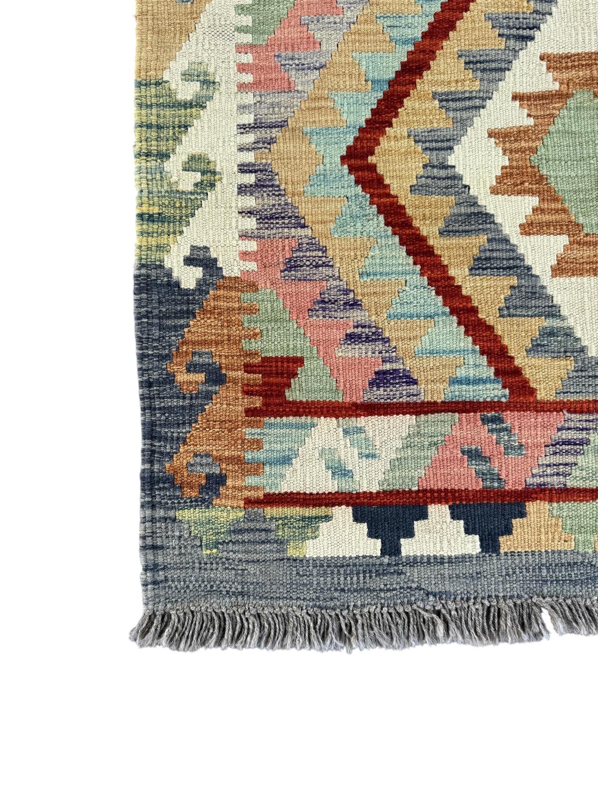 Handmade Afghan Chobi Kilim Runner Rug 120 CM x 84 CM SK#1429