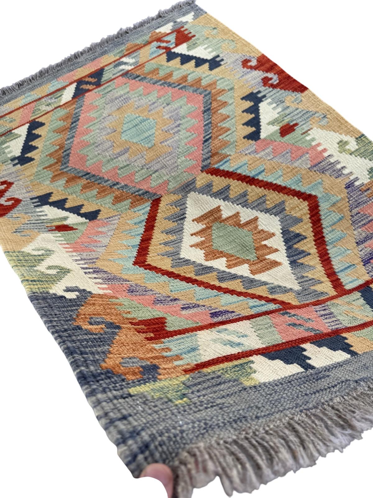 Handmade Afghan Chobi Kilim Runner Rug 120 CM x 84 CM SK#1429