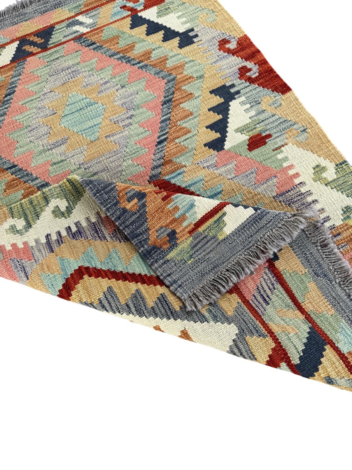 Handmade Afghan Chobi Kilim Runner Rug 120 CM x 84 CM SK#1429
