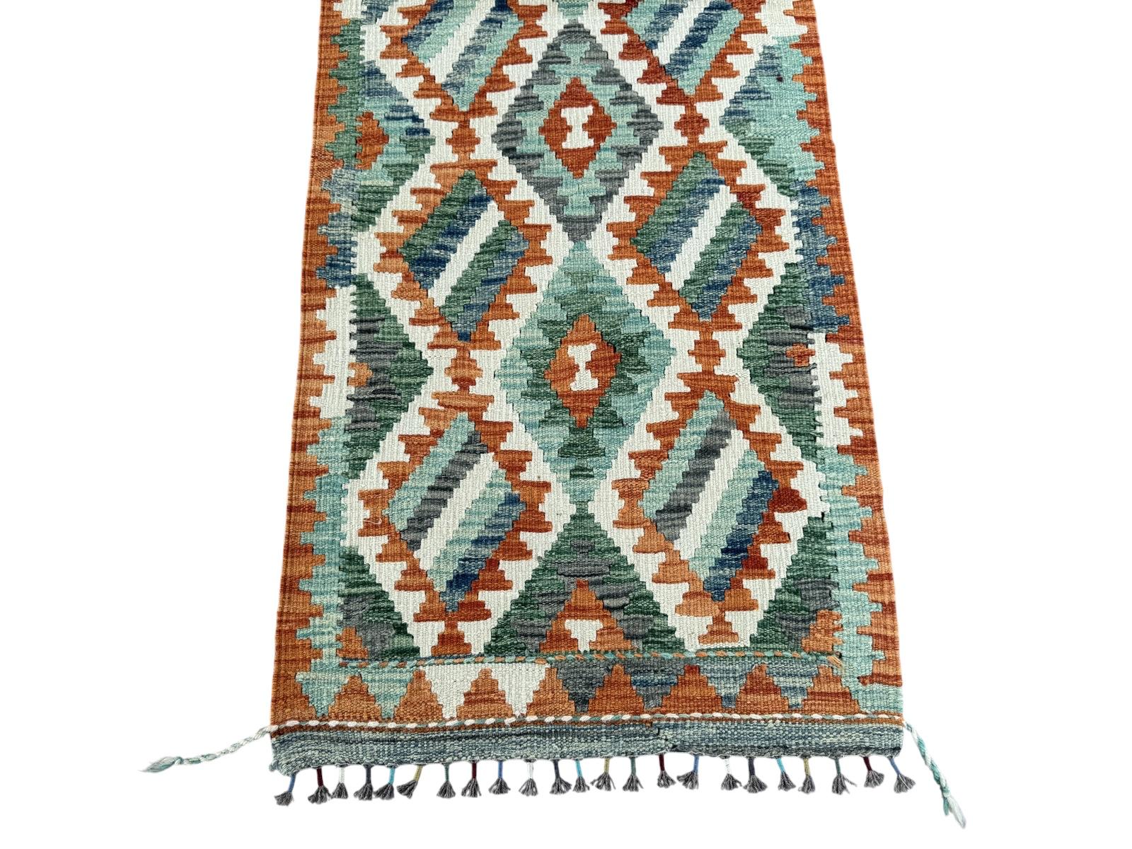 Handmade Afghan Chobi Kilim Runner Rug 197 CM x 73 CM SK#1430