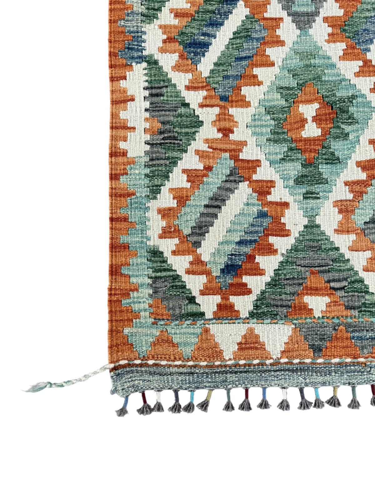 Handmade Afghan Chobi Kilim Runner Rug 197 CM x 73 CM SK#1430
