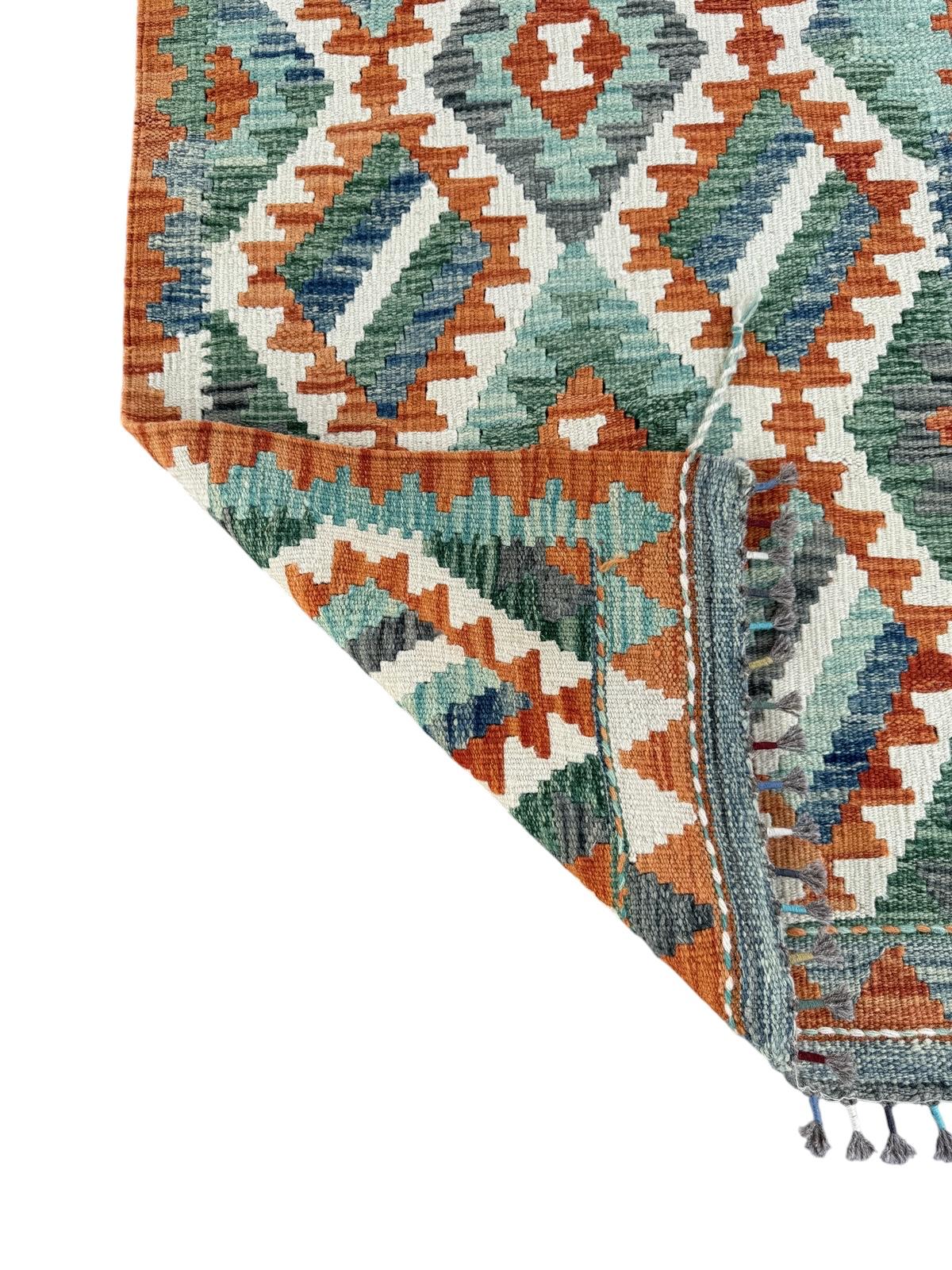 Handmade Afghan Chobi Kilim Runner Rug 197 CM x 73 CM SK#1430