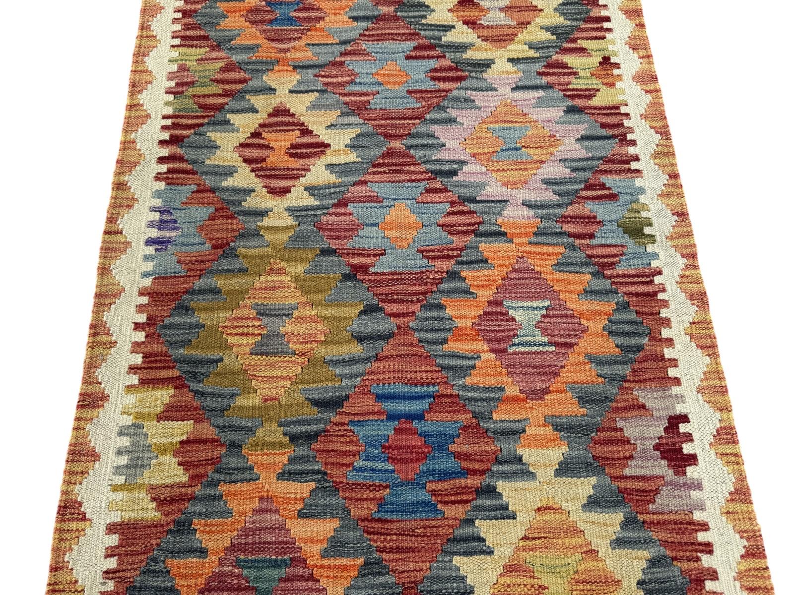 Handmade Afghan Chobi Kilim Rug 124 CM x 80 CM SK#1432