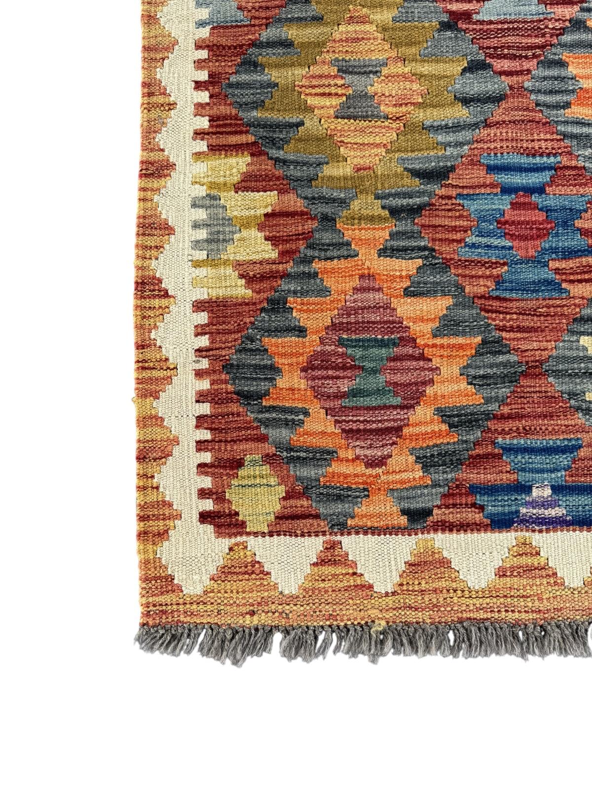 Handmade Afghan Chobi Kilim Rug 124 CM x 80 CM SK#1432