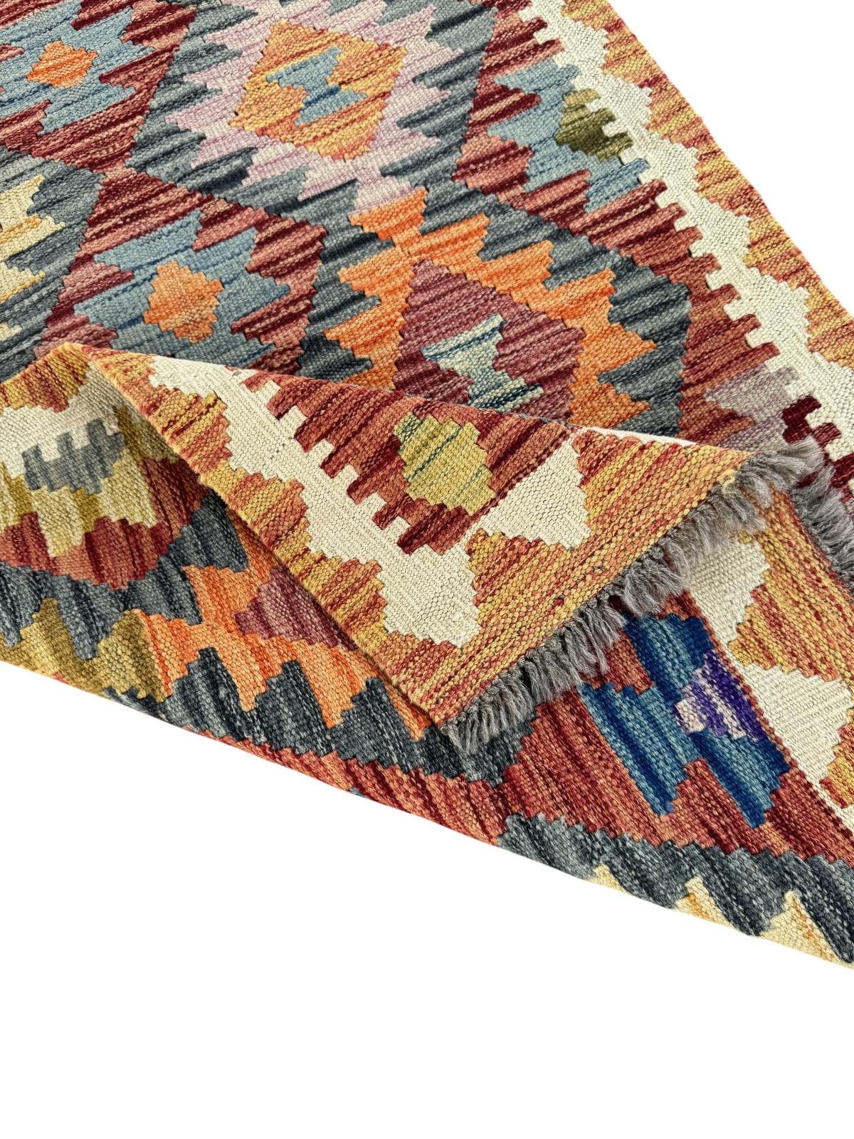 Handmade Afghan Chobi Kilim Rug 124 CM x 80 CM SK#1432
