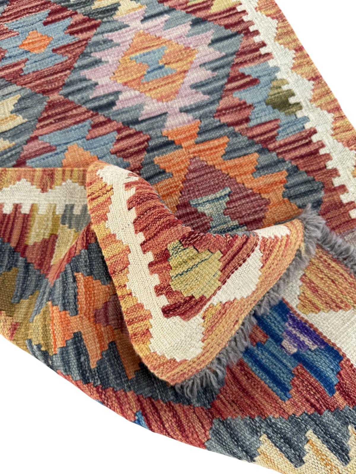 Handmade Afghan Chobi Kilim Rug 124 CM x 80 CM SK#1432