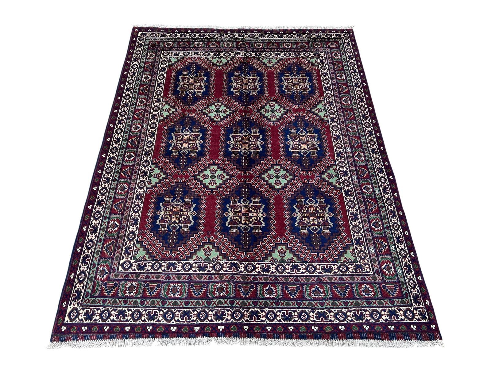 Handmade Afghan Traditional Wool Rug 195 CM x 151 CM SK#2002