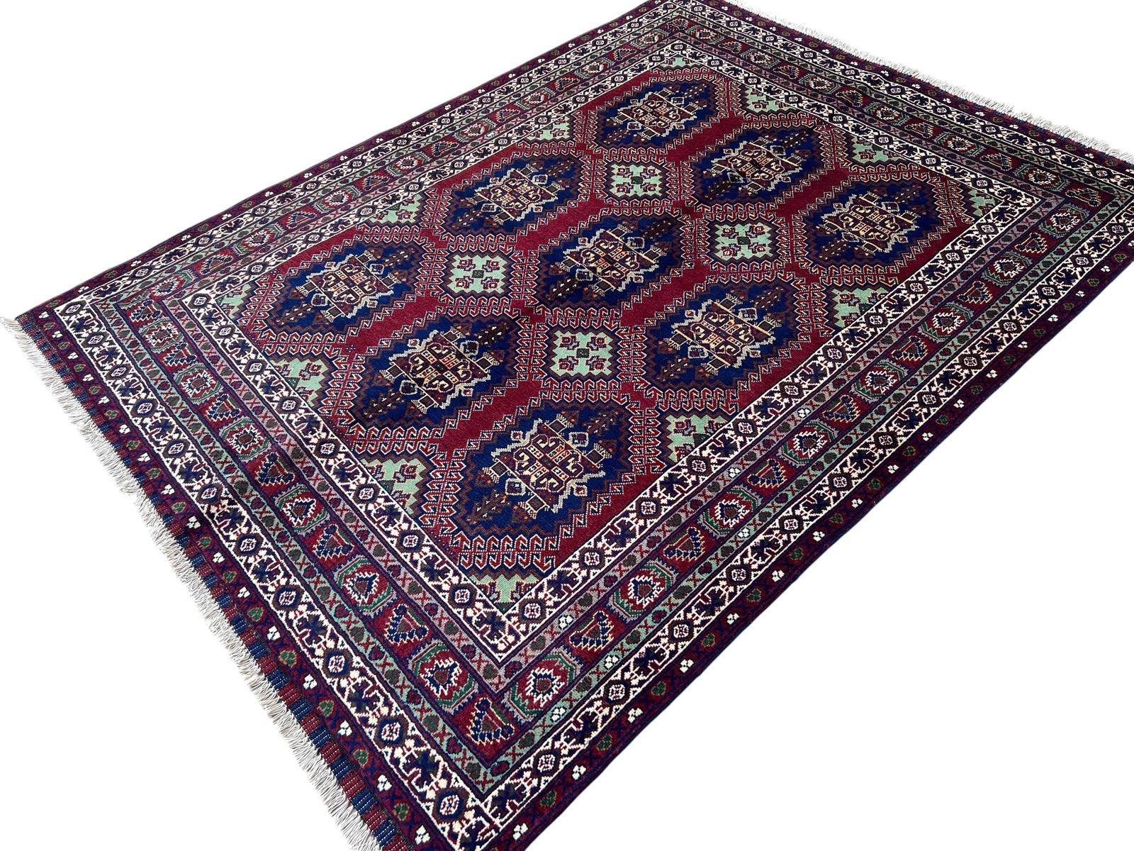 Handmade Afghan Traditional Wool Rug 195 CM x 151 CM SK#2002