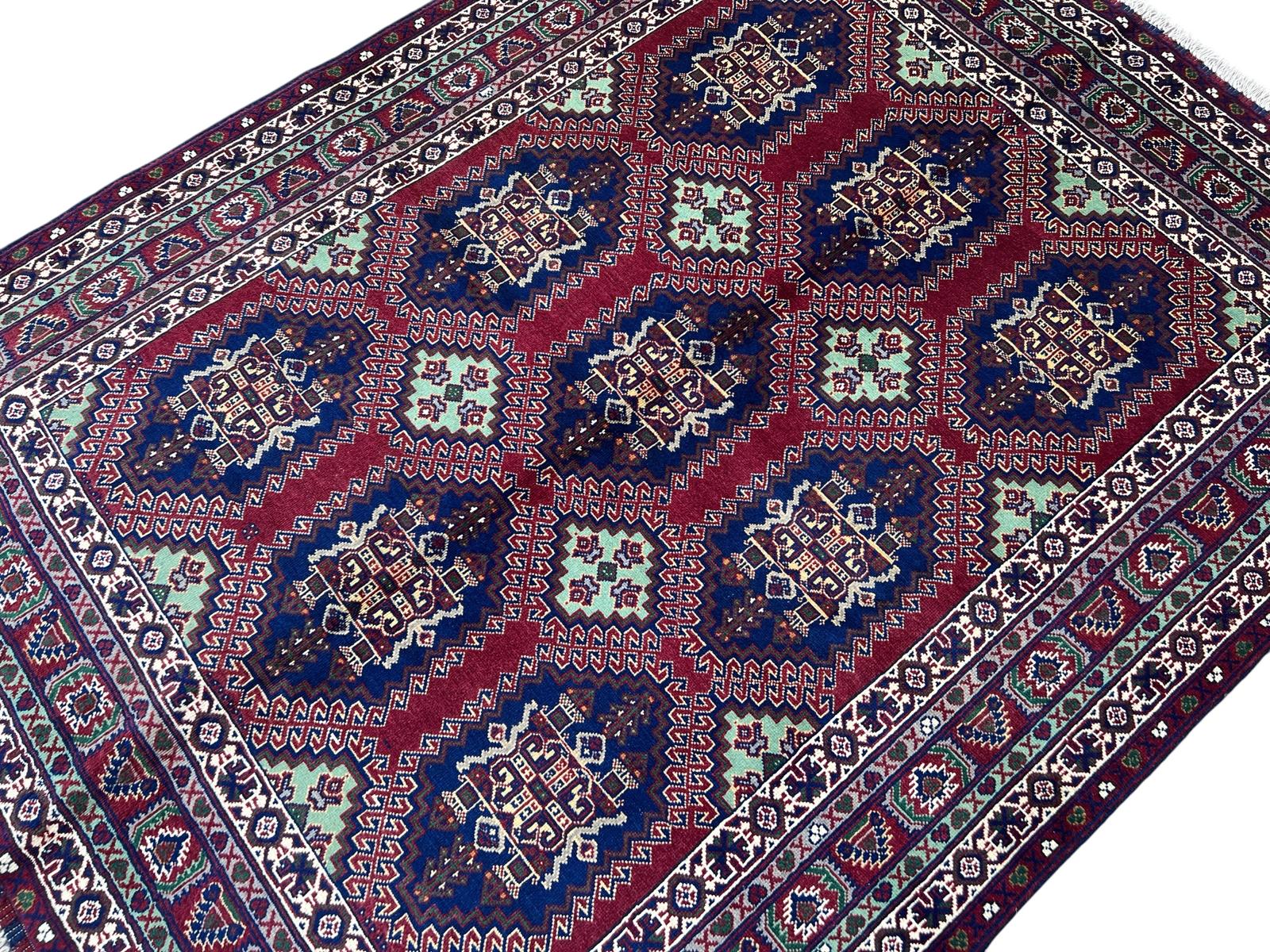 Handmade Afghan Traditional Wool Rug 195 CM x 151 CM SK#2002