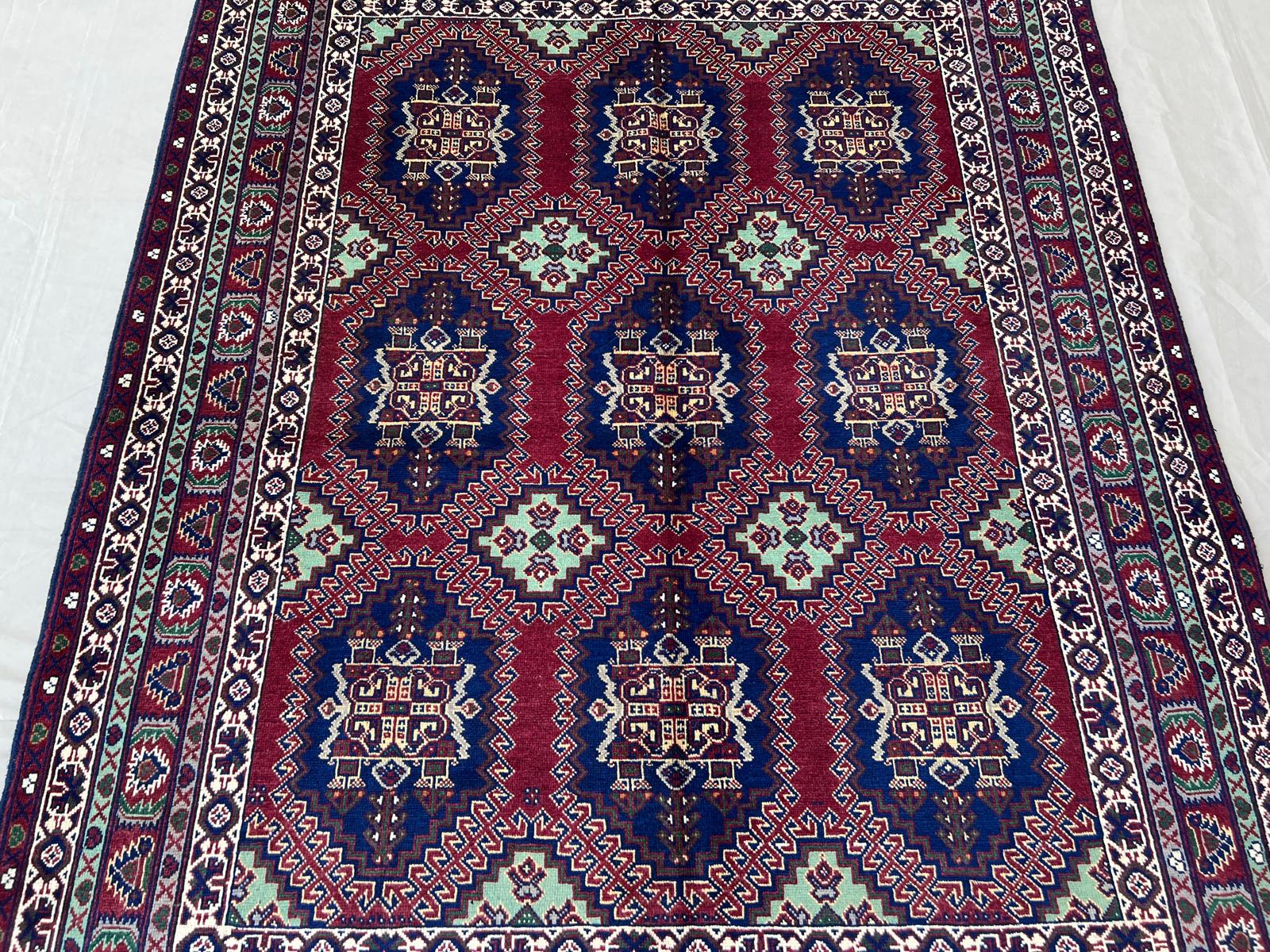 Handmade Afghan Traditional Wool Rug 195 CM x 151 CM SK#2002
