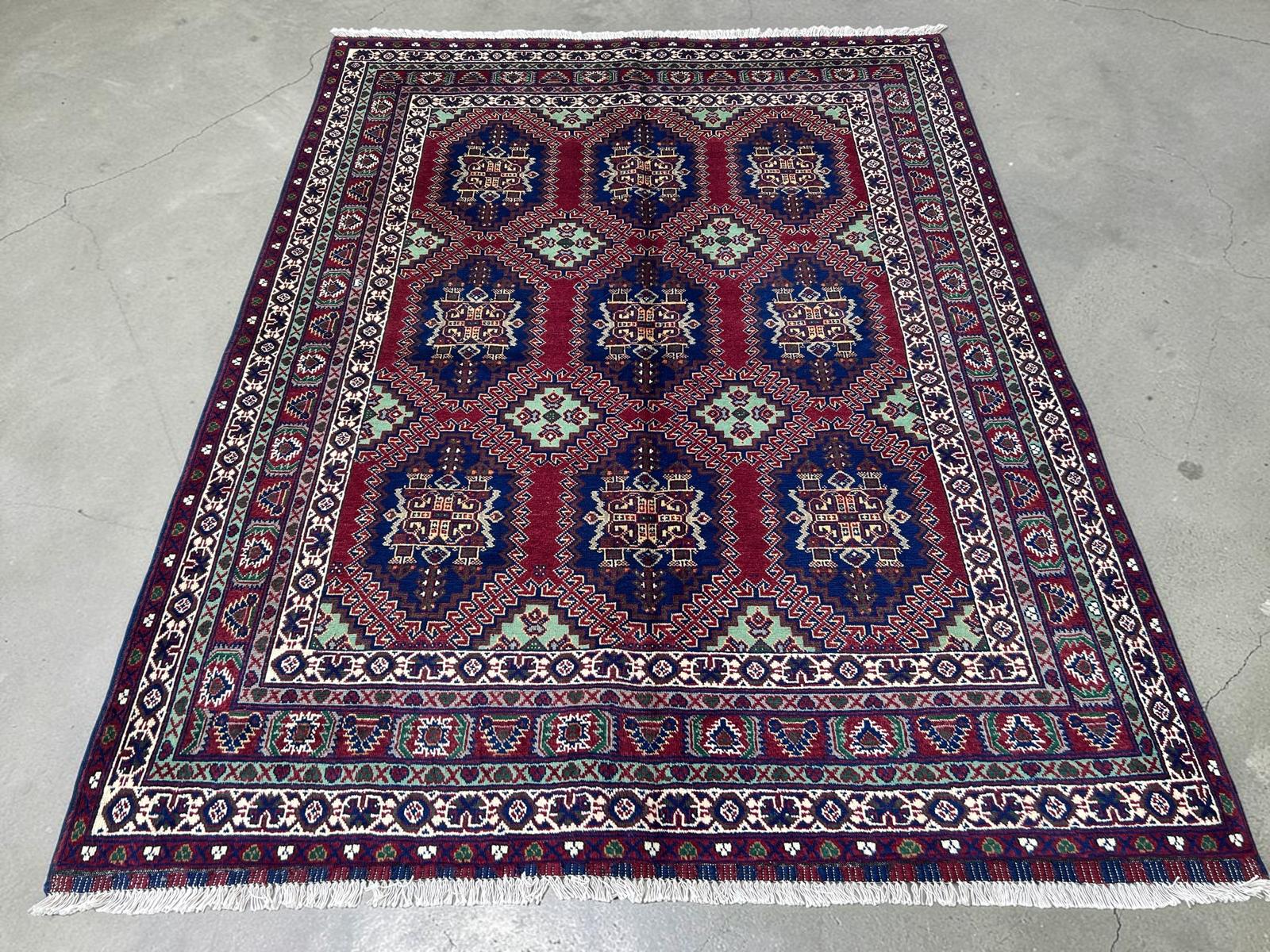 Handmade Afghan Traditional Wool Rug 195 CM x 151 CM SK#2002