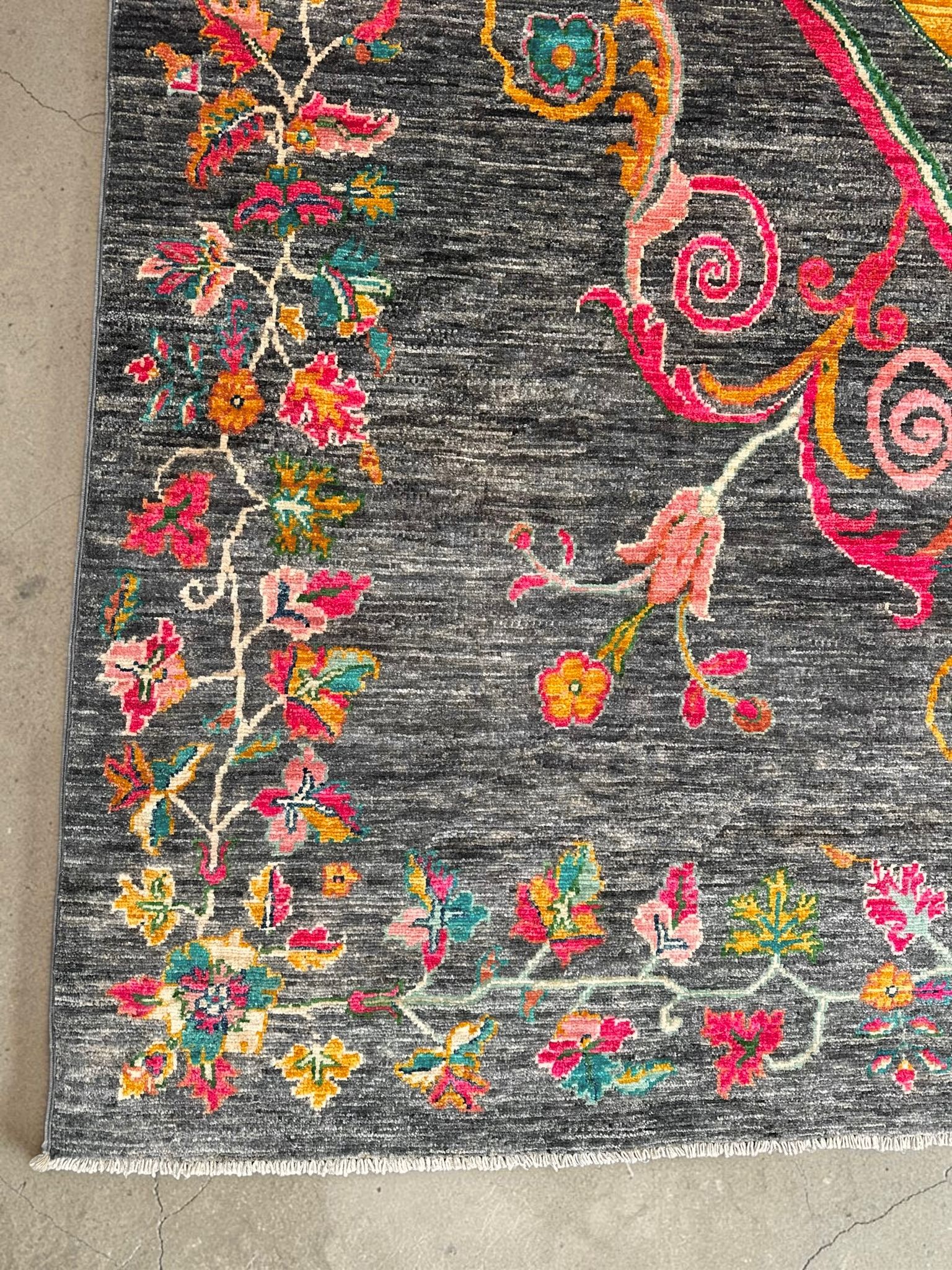 Hand-Knotted Kuchi Designed Rangarang Chobi Wool Rug 285 CM x 205 CM SK#10340