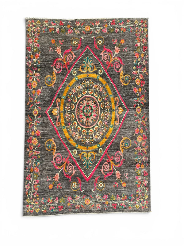 Hand-Knotted Kuchi Designed Rangarang Chobi Wool Rug 325 CM x 242 CM SK#11965