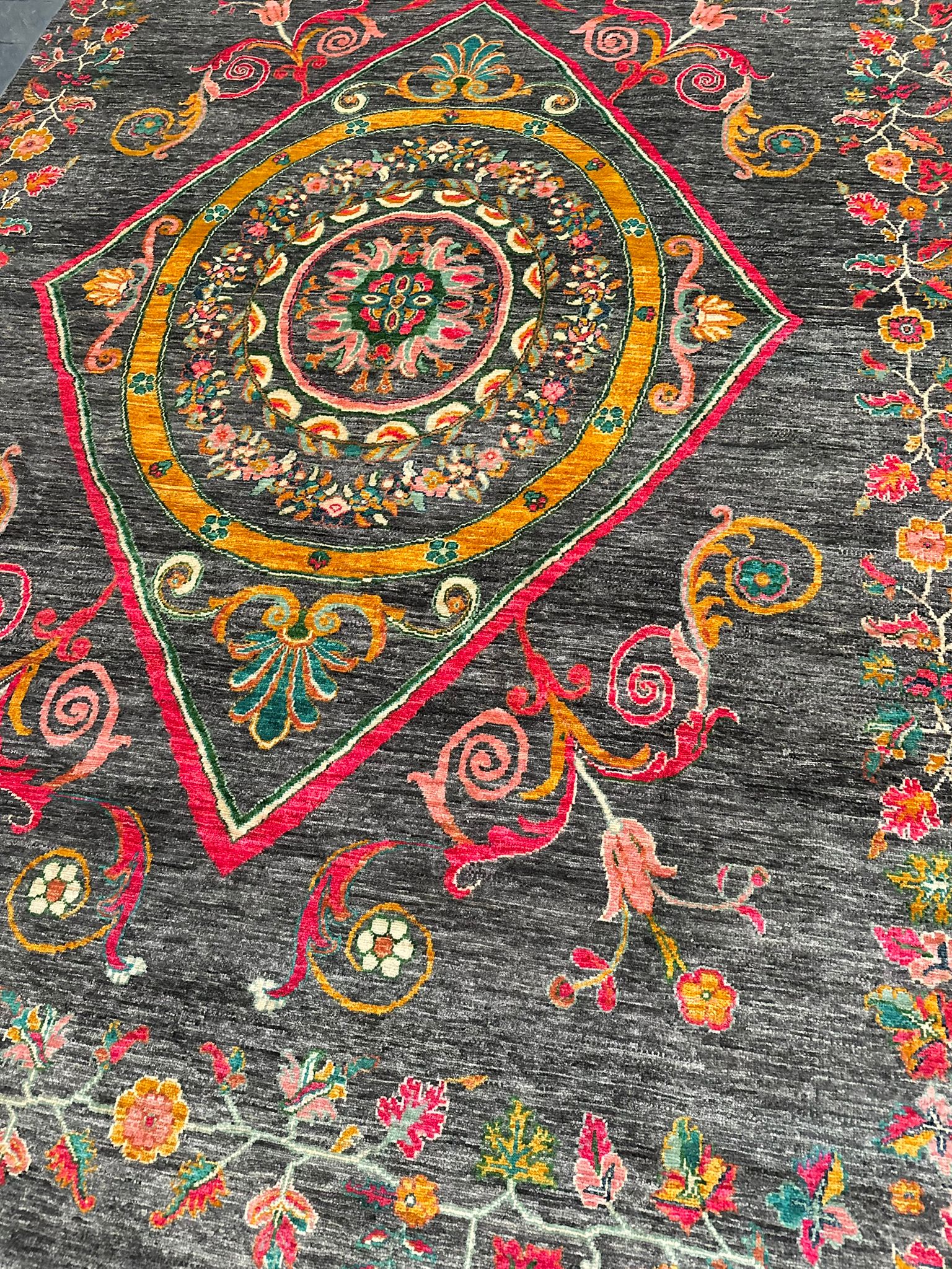 Hand-Knotted Kuchi Designed Rangarang Chobi Wool Rug 325 CM x 242 CM SK#11965