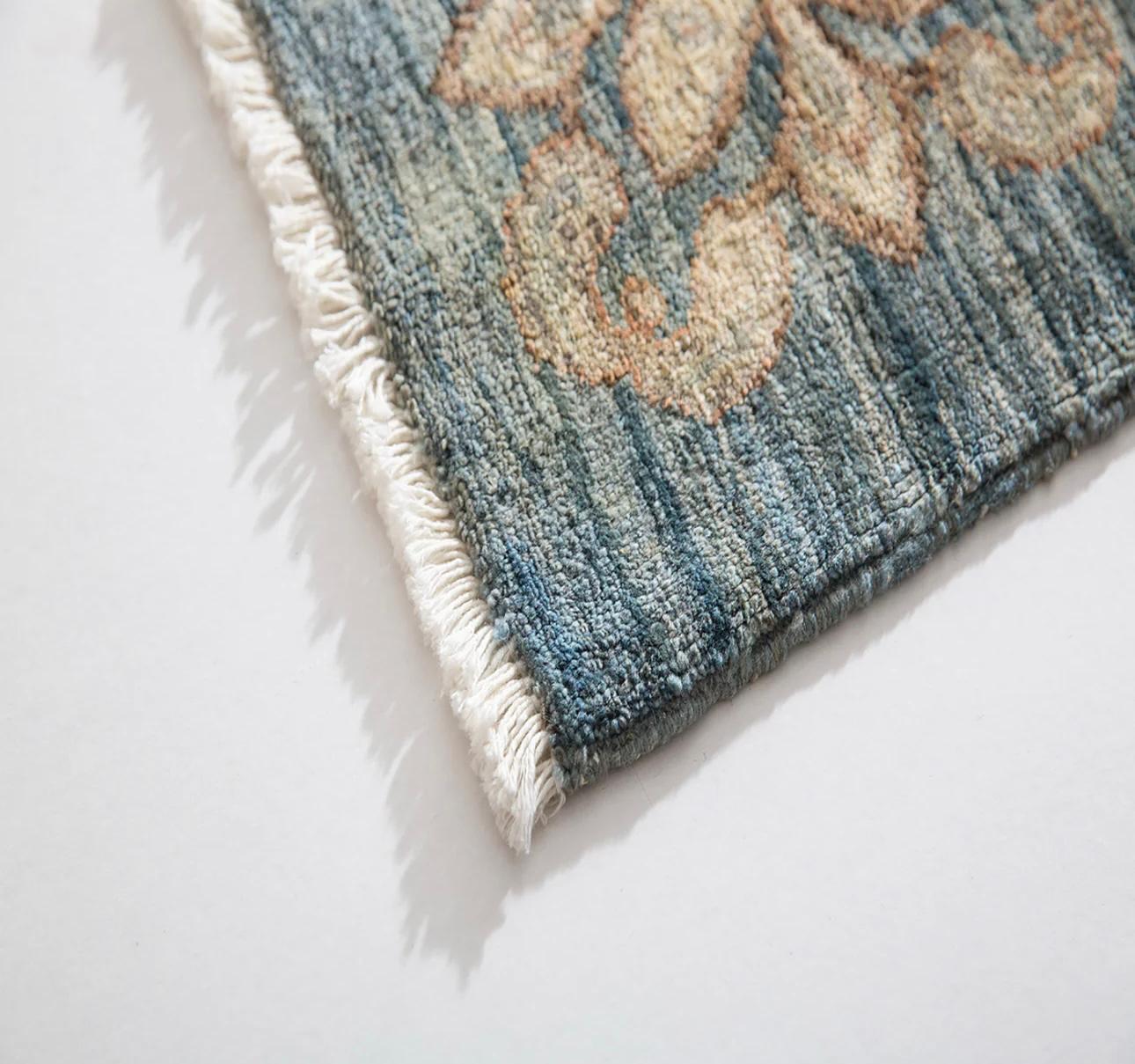 Handmade Blue Chobi Wool Rug 300 CM x 250 CM SK#2004