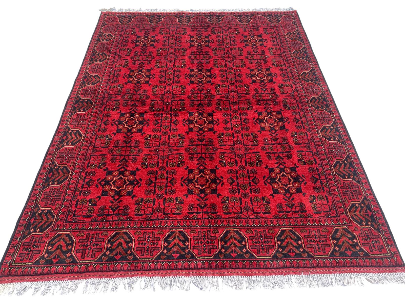 Handmade Afghan Traditional Wool Rug  Size 200 CM x 150 CM SK# 2005