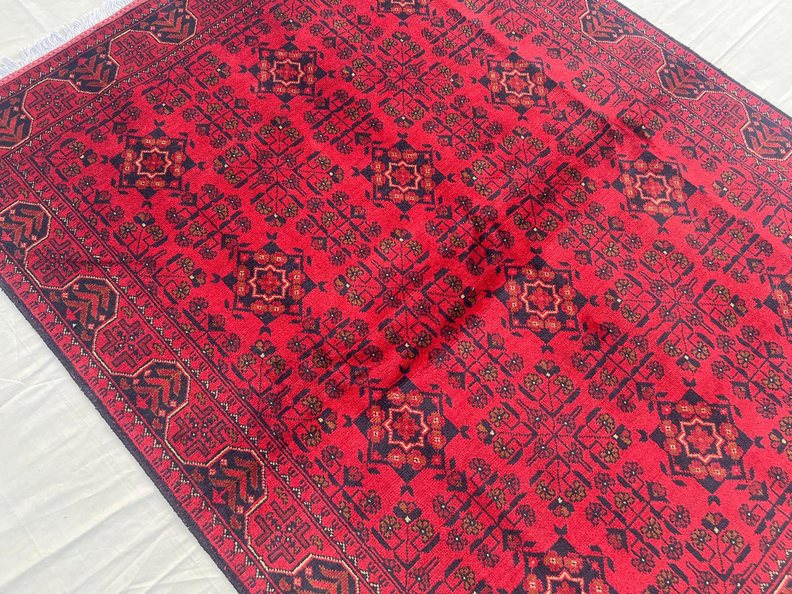 Handmade Afghan Traditional Wool Rug  Size 200 CM x 150 CM SK# 2005
