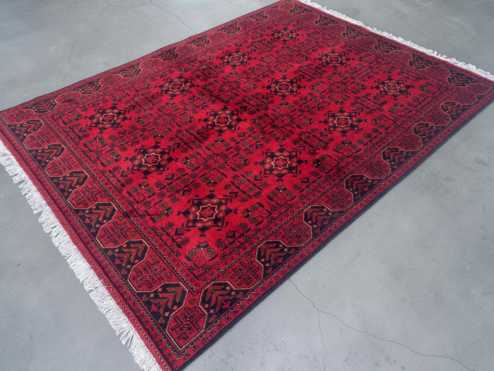 Handmade Afghan Traditional Wool Rug  Size 200 CM x 150 CM SK# 2005