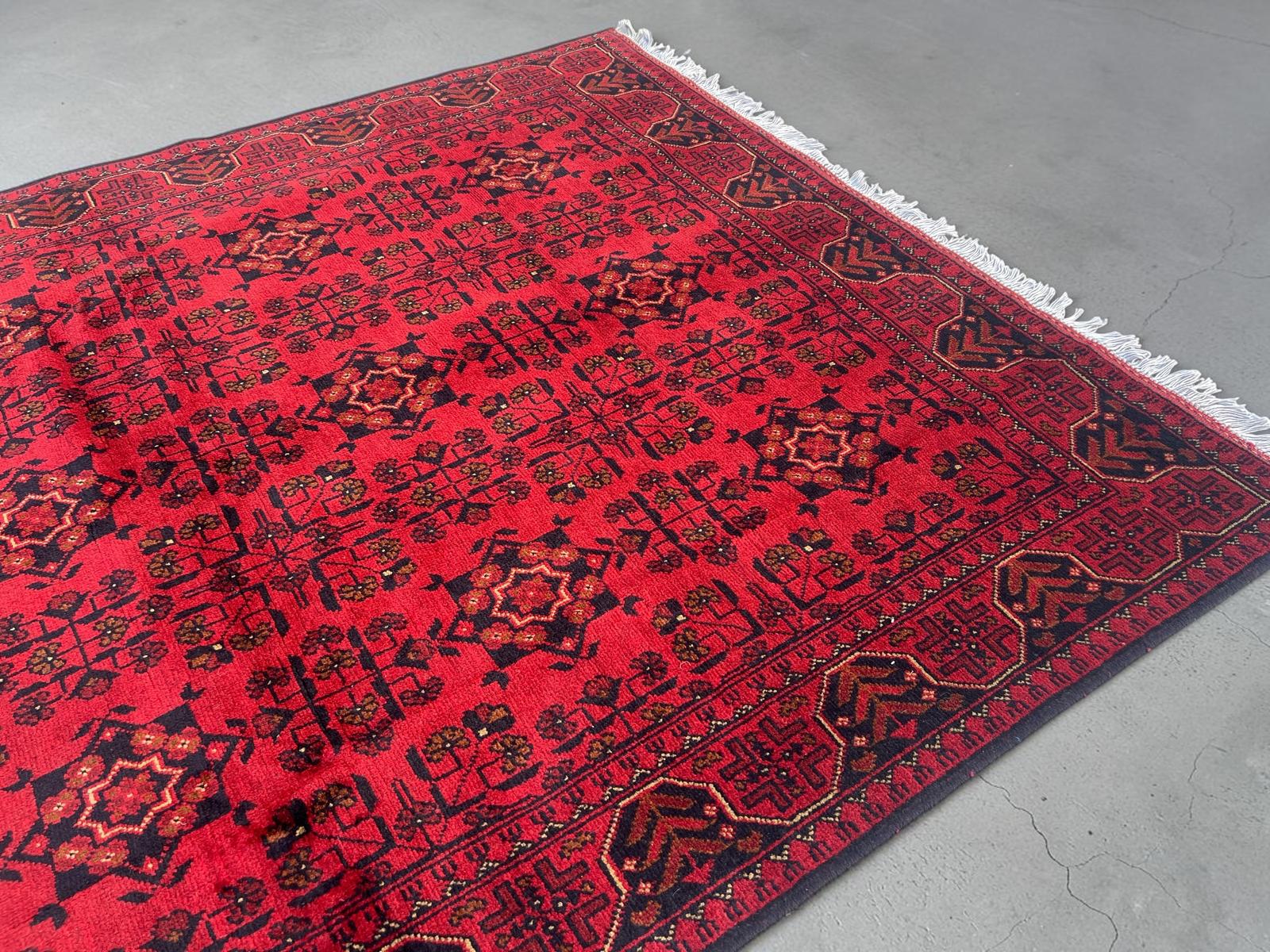 Handmade Afghan Traditional Wool Rug  Size 200 CM x 150 CM SK# 2005