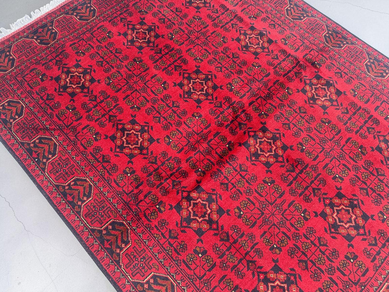Handmade Afghan Traditional Wool Rug  Size 200 CM x 150 CM SK# 2005