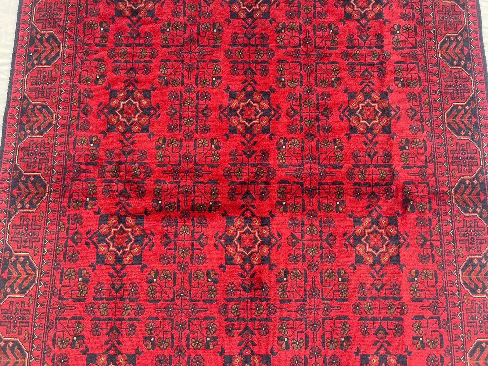 Handmade Afghan Traditional Wool Rug  Size 200 CM x 150 CM SK# 2005