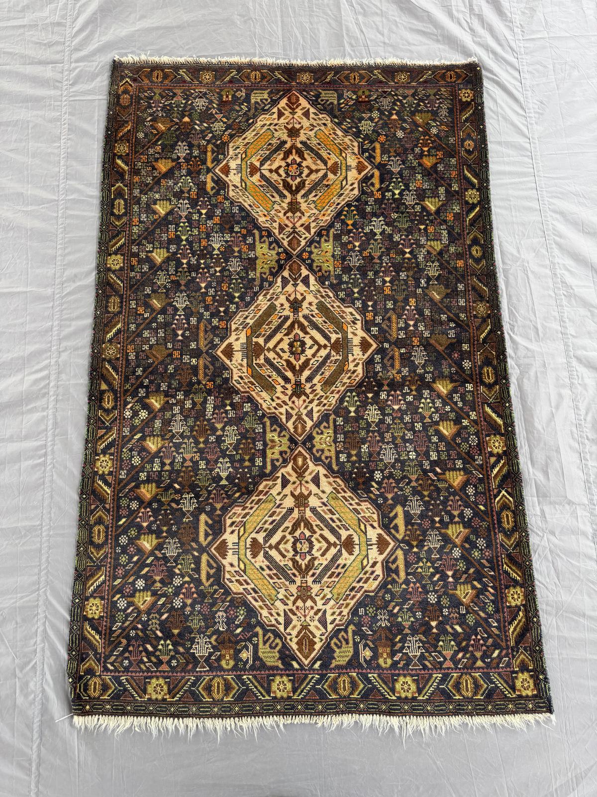 Handmade Traditional Afghan Balochi Rug 192 CM x 117 CM SK#1477